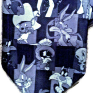 Taz Bugs Bunny Cartoon Looney Tunes Silk Mens Neck